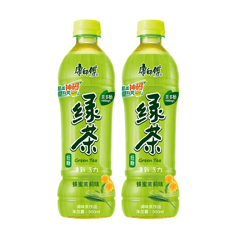 【 康师傅 • 绿茶】500ml 低糖 蜂蜜茉莉味 新包装