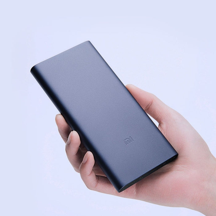 【小米 • 移动电源2】10000mAh 双USB接口输出 / 双向快充 / 锂聚合物电芯 / 铝合金金属外壳  黑色/银色