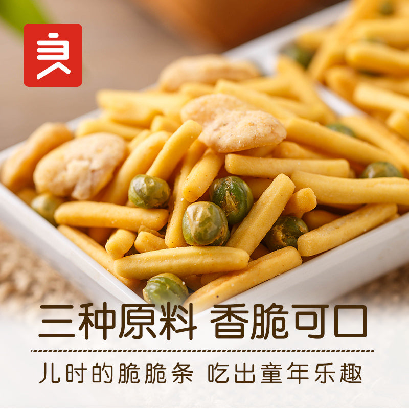 【良品铺子 • 什锦脆脆面】100g 怀旧脆脆条 | 童年的回忆 | 粒粒香脆豆 | 挑逗你的味蕾