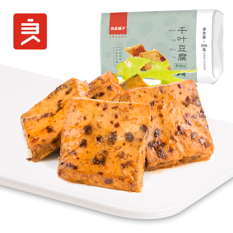 【良品铺子 • 千页豆腐】麻辣味200g 鲜香细嫩 | 麻与辣交织而行 | 东北肥沃黑土地非转基因大豆品种