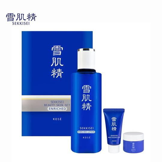 【Kose雪肌精 • 盈润型化妆水超值三件套】360ml 赠面霜19ml、洁面19ml 润泽保湿 | 焕彩水润 | 植物精萃 | 提亮肤色