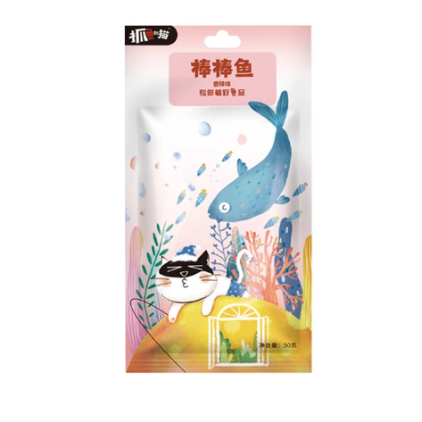 【抓鱼的猫 • 棒棒鱼】50g香辣味/烧烤味 精选深海暖水性巴浪鱼 | 富含微量元素