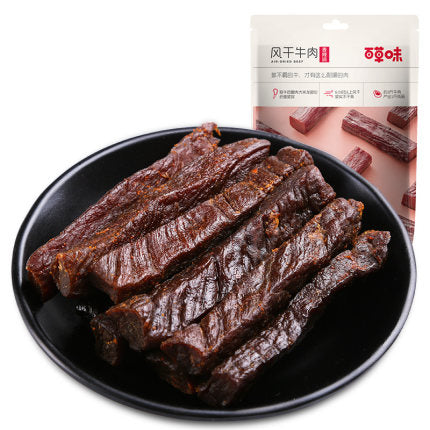 【 百草味 • 风干牛肉 】香辣味 多不羁的🐂，才有这么耐嚼的肉