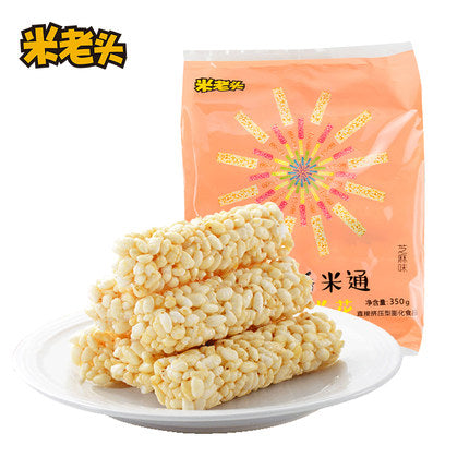 【米老头 • 满嘴香米通】400g 花生味/芝麻味 舌尖上一粒米的舞蹈 | 满满米花清香