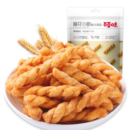 【百草味 • 麻花小脆】120g 甜辣味 休闲网红零食特产手工小麻花