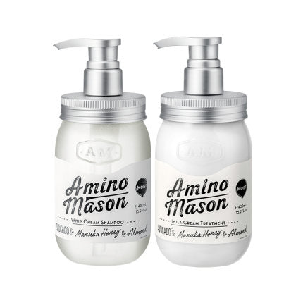 【Amino Mason • 氨基酸滋养修护洗发水护发素套装】450ml*2 香水级白玫瑰 | 持久留香，不失个性 | 不含硅油