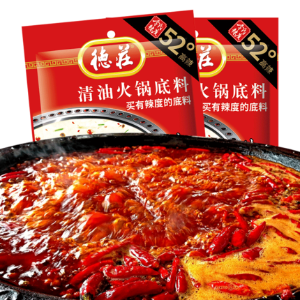 【德庄 • 特辣清油火锅底料】150g 爱要有温度，火锅要有辣度 | 火拼到底，特辣鲜香 | 甄选非转基因植物油