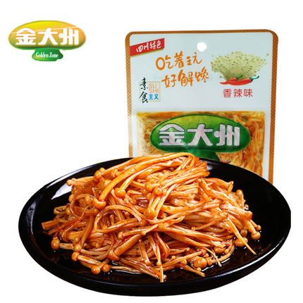 【金大州 • 香辣金针菇】脆滑爽口 | 五香好料香而不腻 | 富含膳食纤维 60g/袋